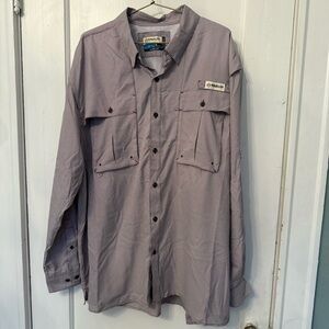 Magellan purple checkered men’s fishing shirt